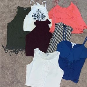 Summer shirt bundle- 7 shirts (size small)